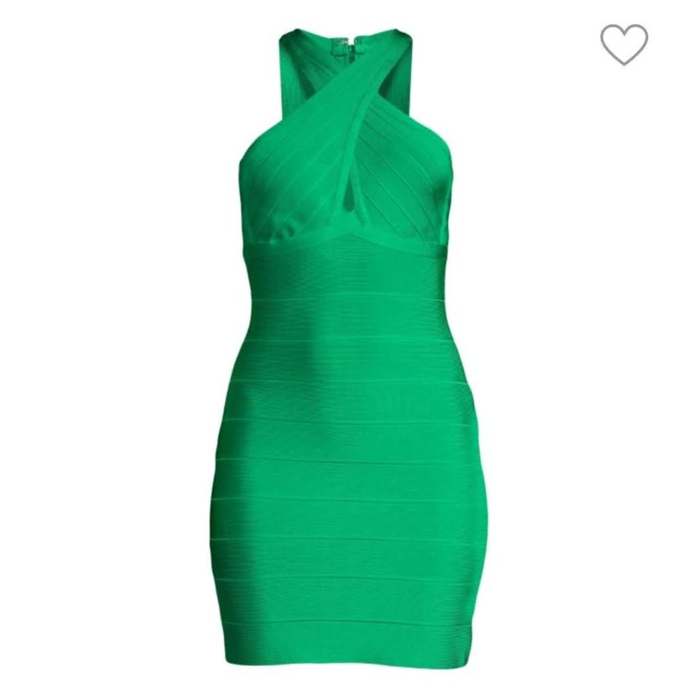 NWT - Herve Leger - Halterneck Bandage Mini Dress